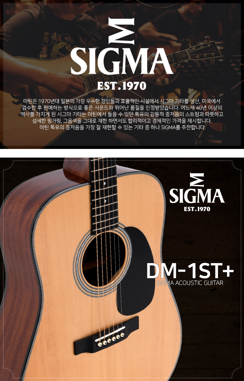 SIGMA 어쿠스틱 기타 DM-1ST+