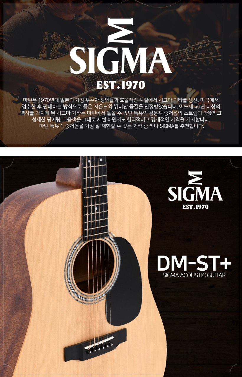 SIGMA 어쿠스틱 기타 DM-ST+