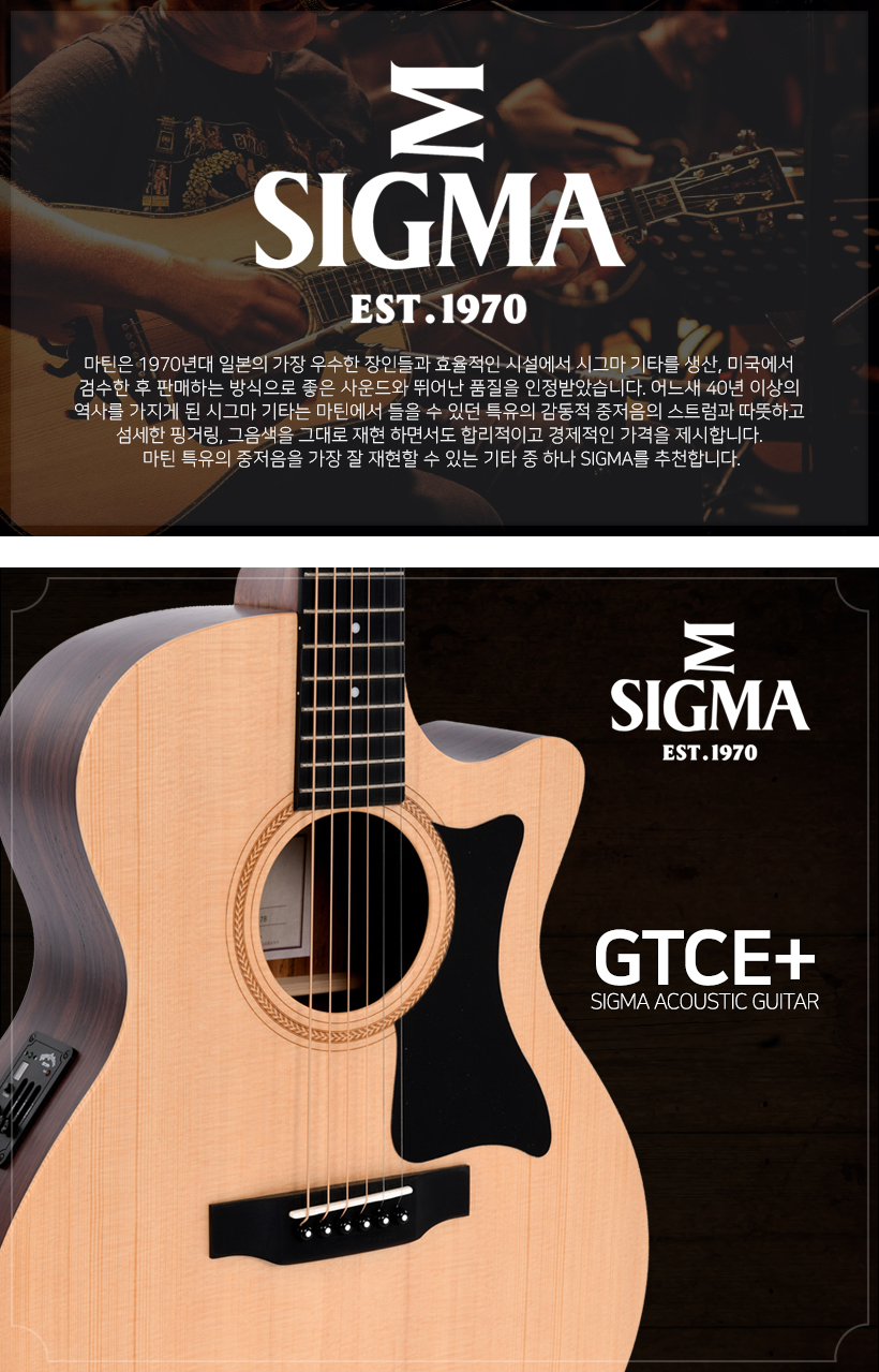 SIGMA 어쿠스틱 기타 GTCE+