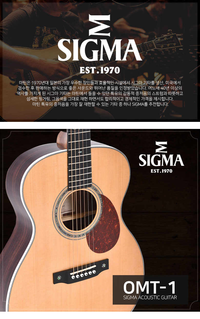 SIGMA 어쿠스틱 기타 OMT-1