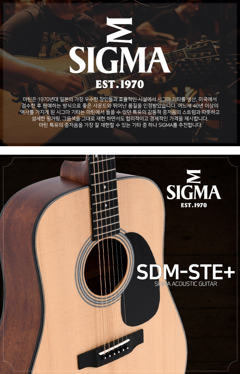 SIGMA 어쿠스틱 기타 SDM-STE+