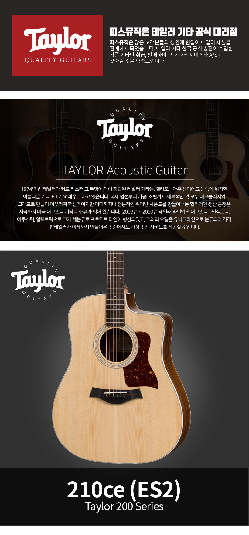 TAYLOR 어쿠스틱 기타 210ce(ES2)