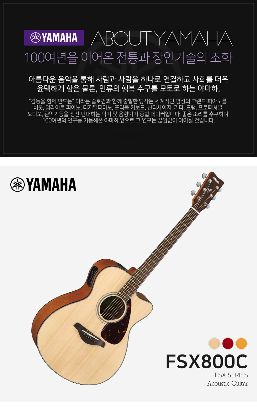 Yamaha 어쿠스틱 기타 FSX800C