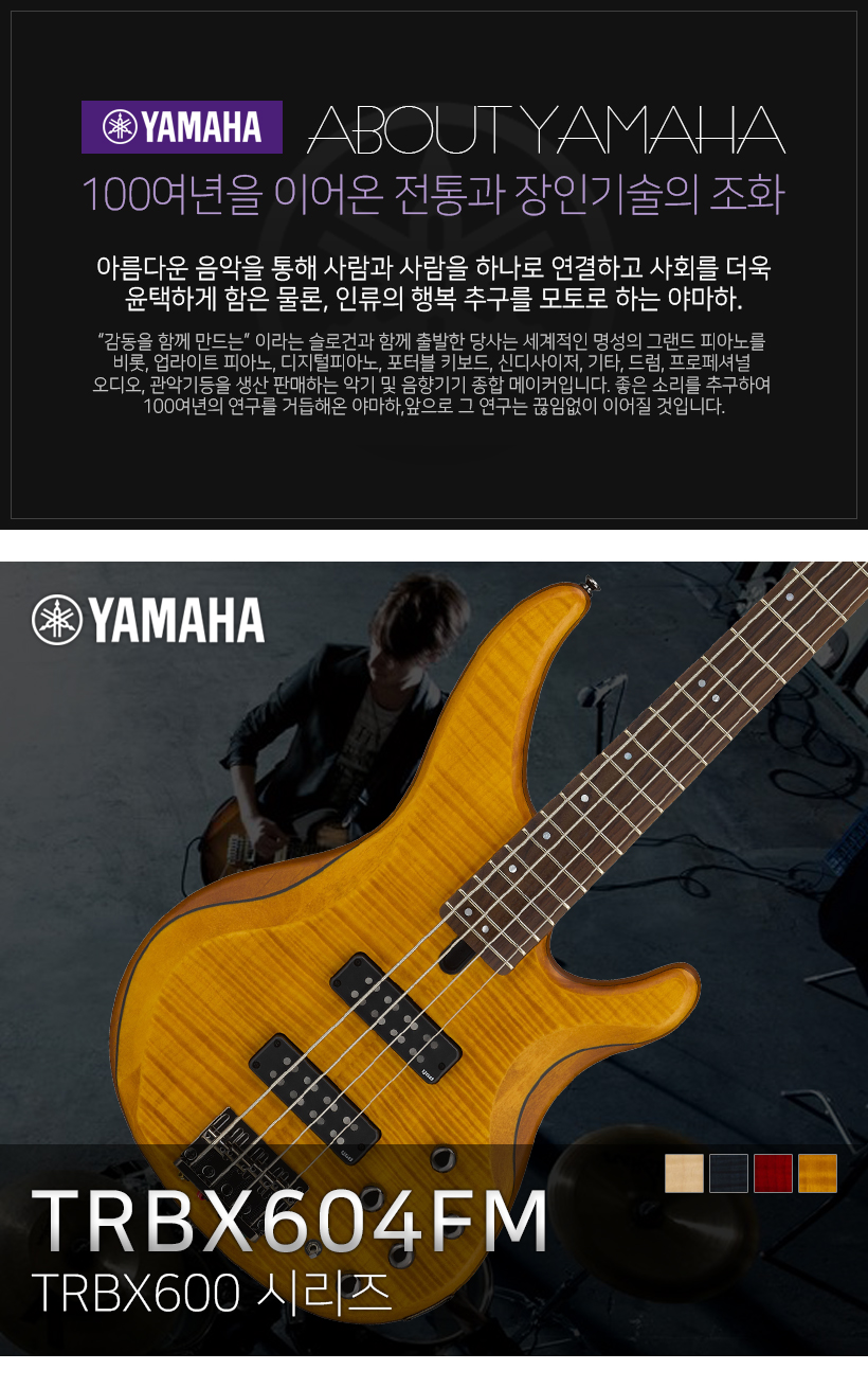 Yamaha 베이스 기타 TRBX604FM