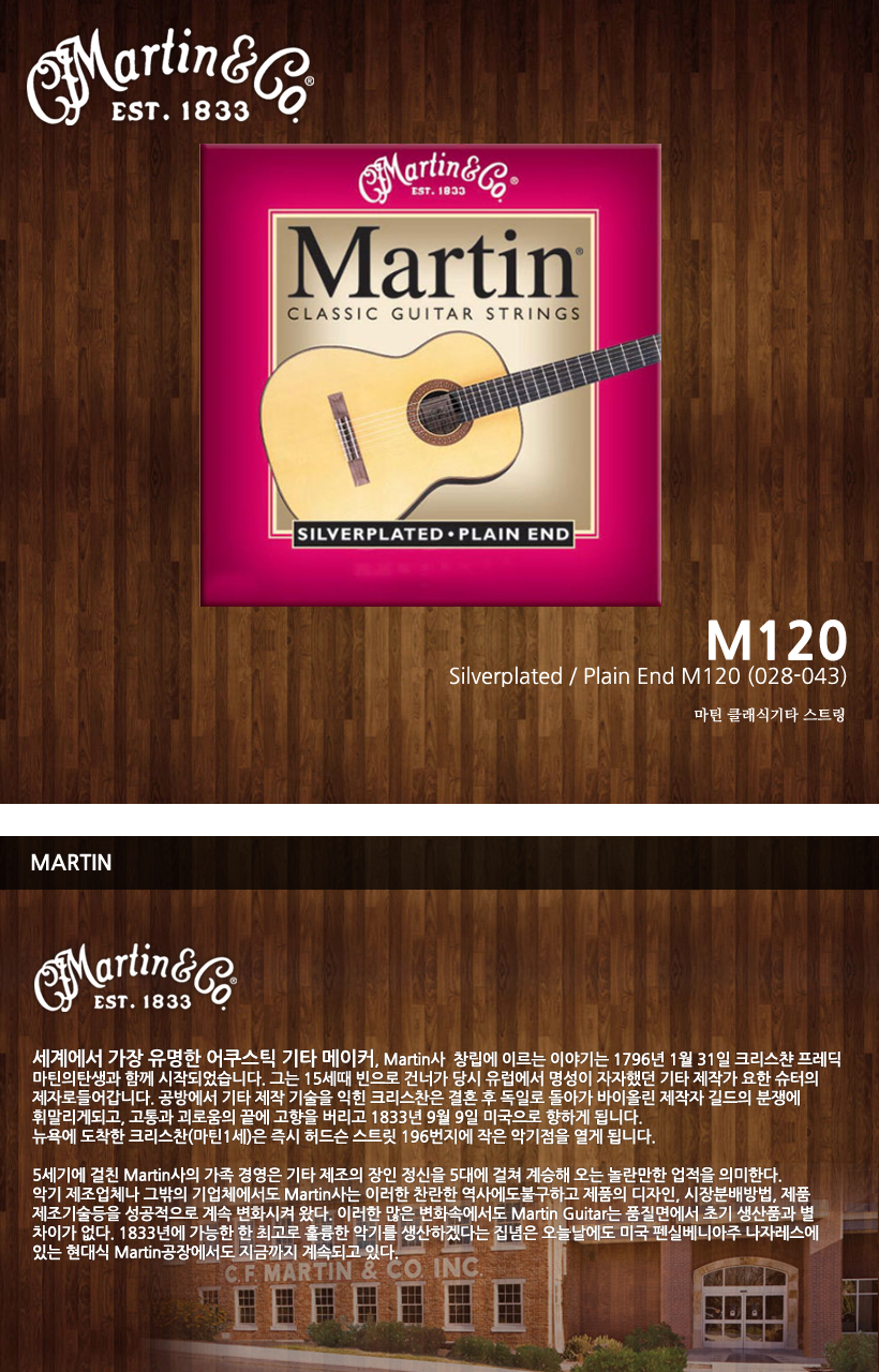MARTIN 클래식기타 스트링 M120