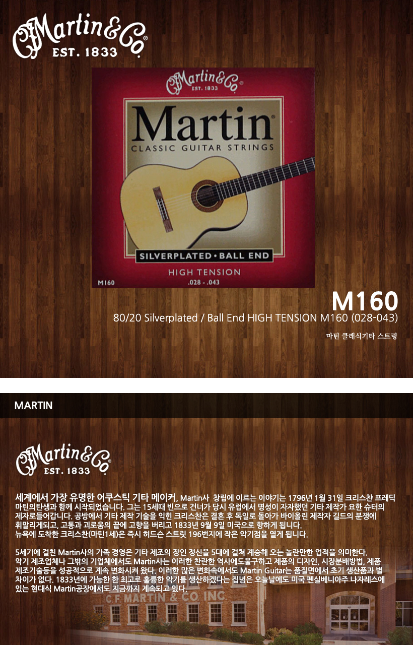 MARTIN 클래식 스트링 M160