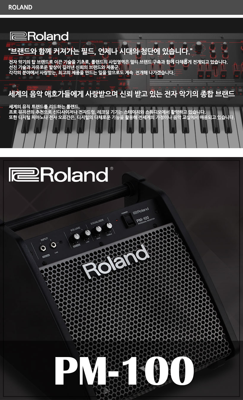 ROLAND 전자드럼 앰프 PM-100